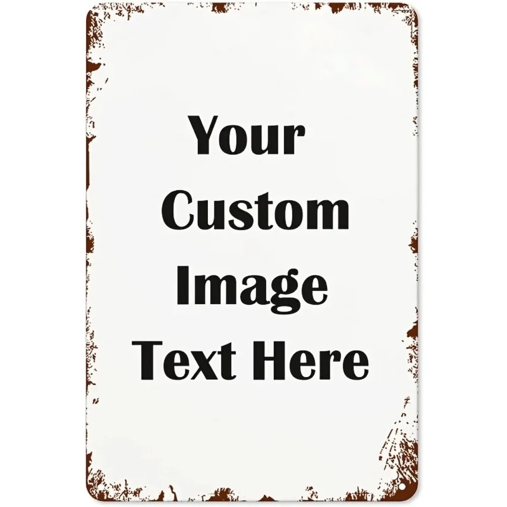 Embroidery Water - 1pc Papan Tanda Dinding Logam Foto