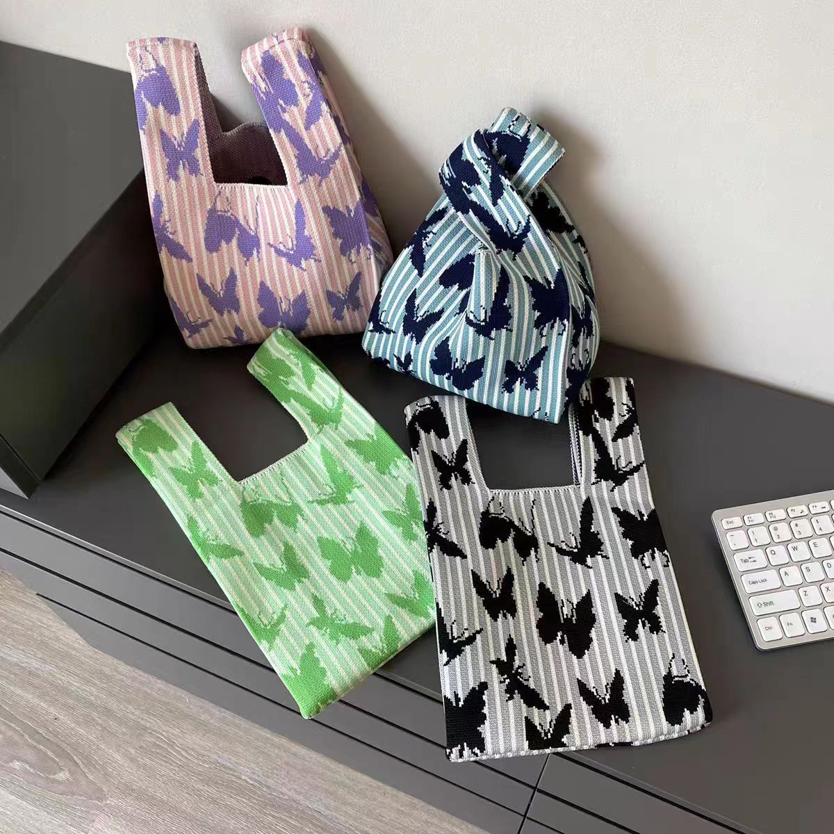 Embroidery Knot - Tas tangan rajut buatan tangan wanita