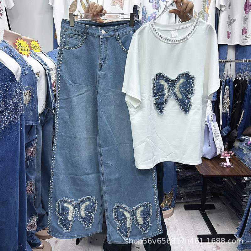 Embroidery Uniforms - Setelan Dua Potong Wanita Musim Semi