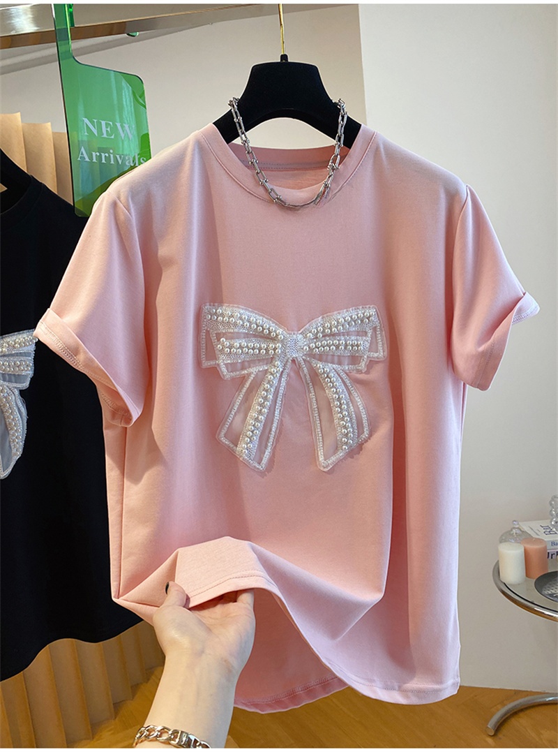 Embroidery Knot - Kaos Lengan Pendek Pearl Knot Wanita