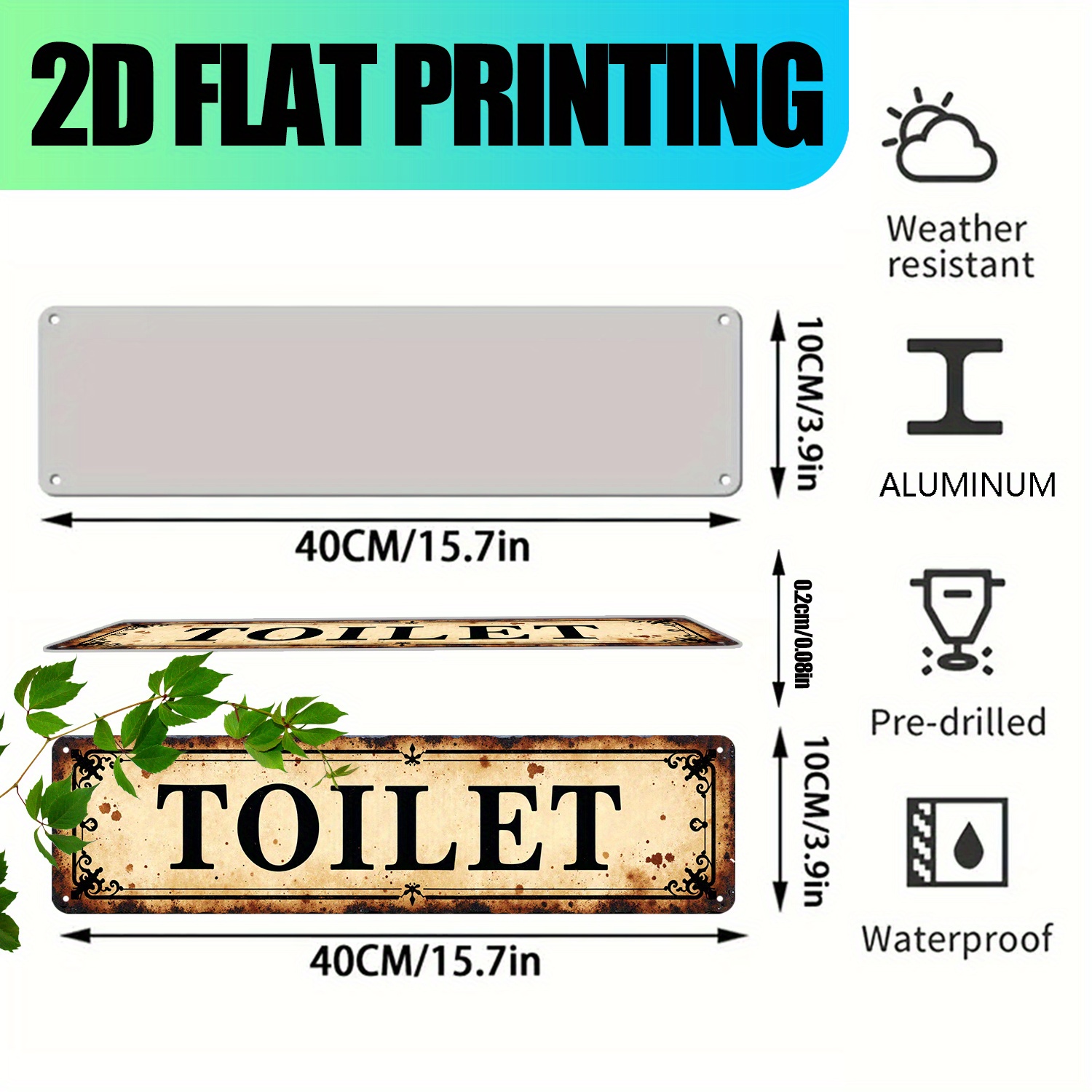 2D Flat, Vintage Aluminum Wall - Embroidery Water ulasan dan harga