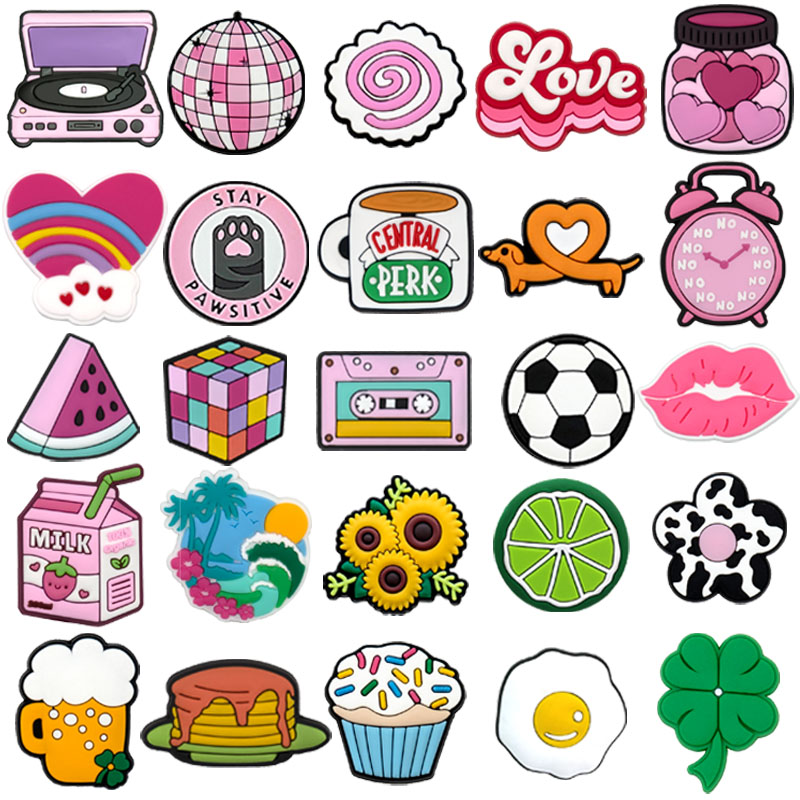 1/25pcs Aksesoris Sepatu Estet - Embroidery Lips ulasan dan harga