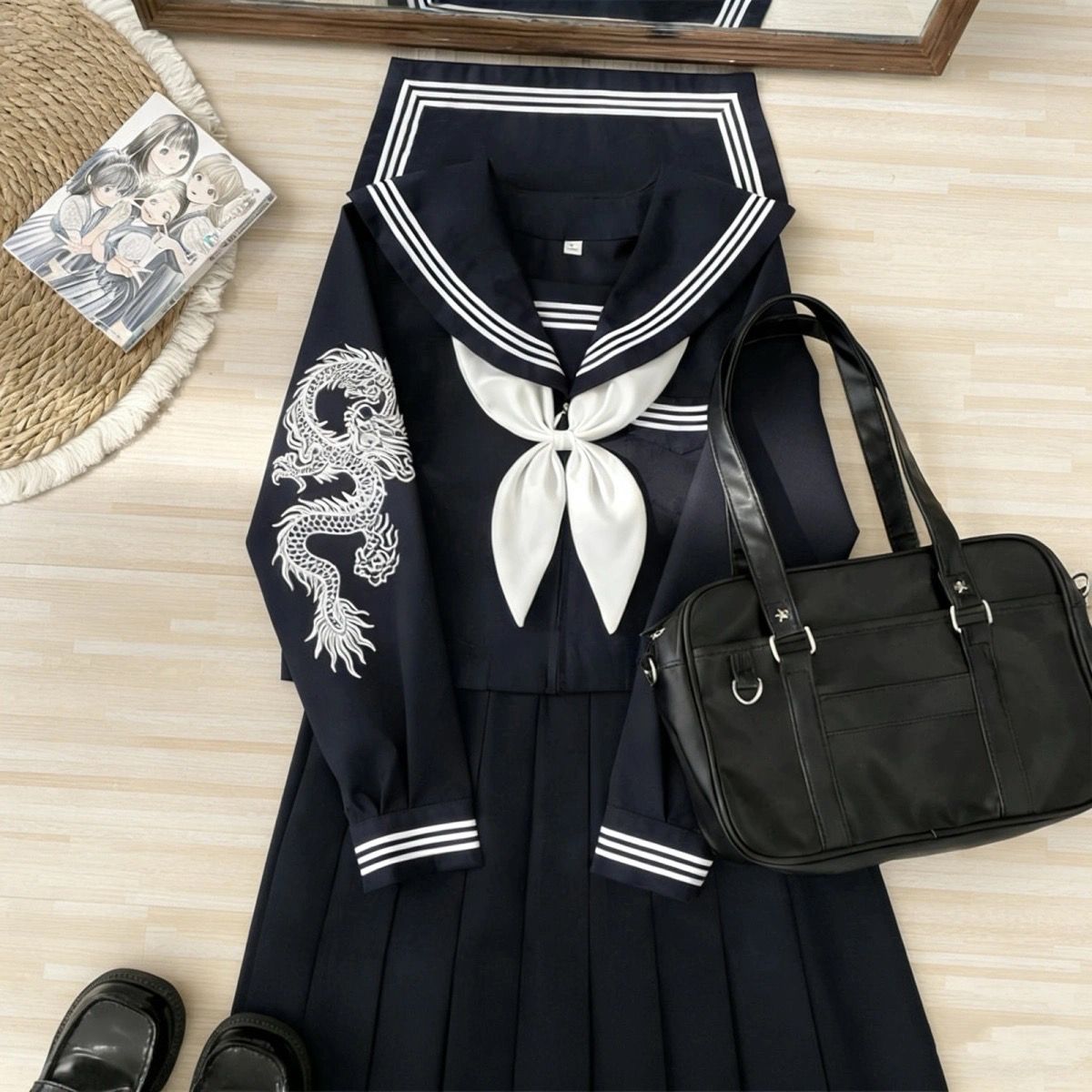 Setelan Seragam Sekolah JK Sai - Embroidery Uniforms ulasan dan harga