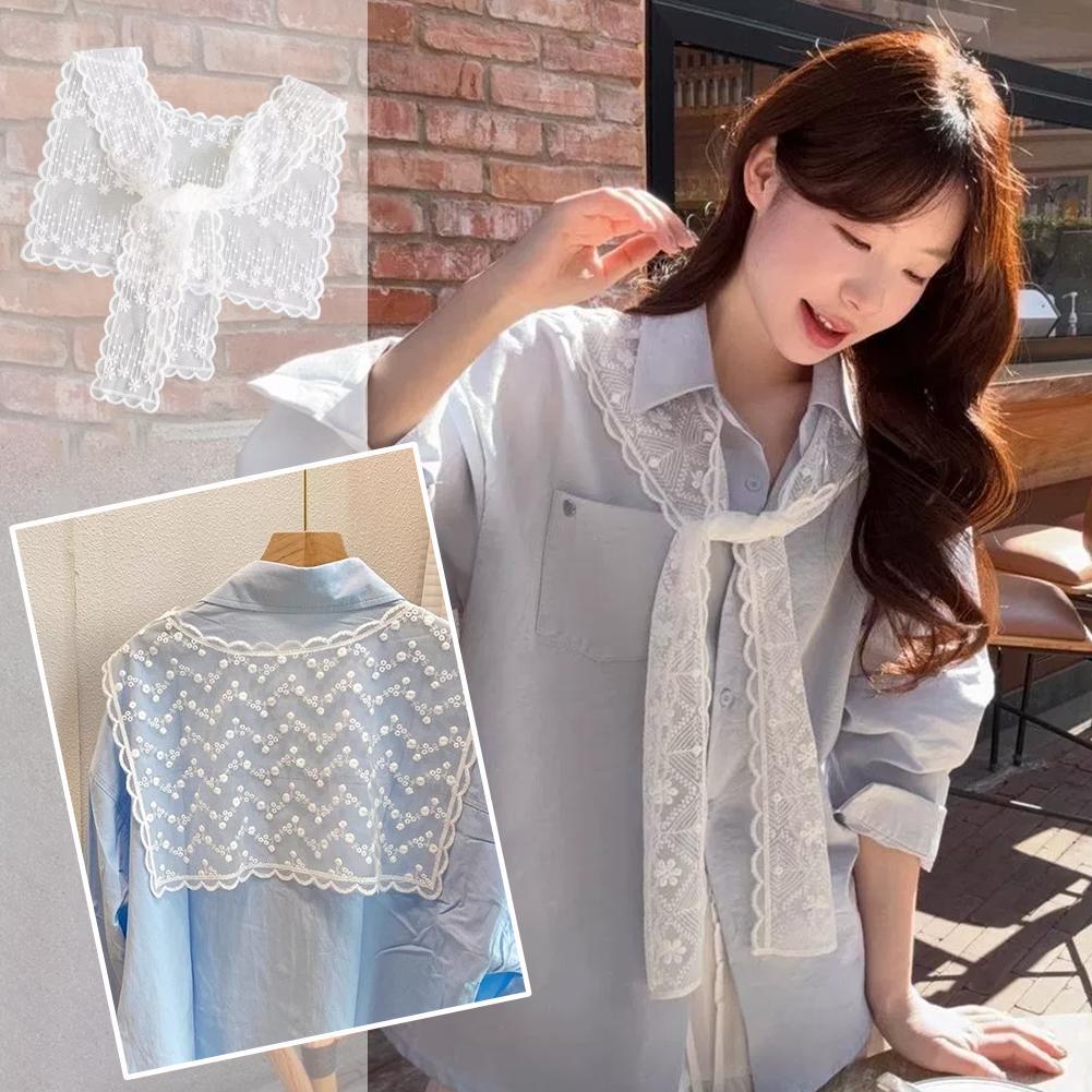 Syal Selendang Renda Prancis u - Embroidery Uniforms ulasan dan harga
