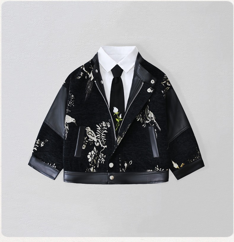 Jaket Kulit PU Bordir Sepeda M - Embroidery Uniforms ulasan dan harga