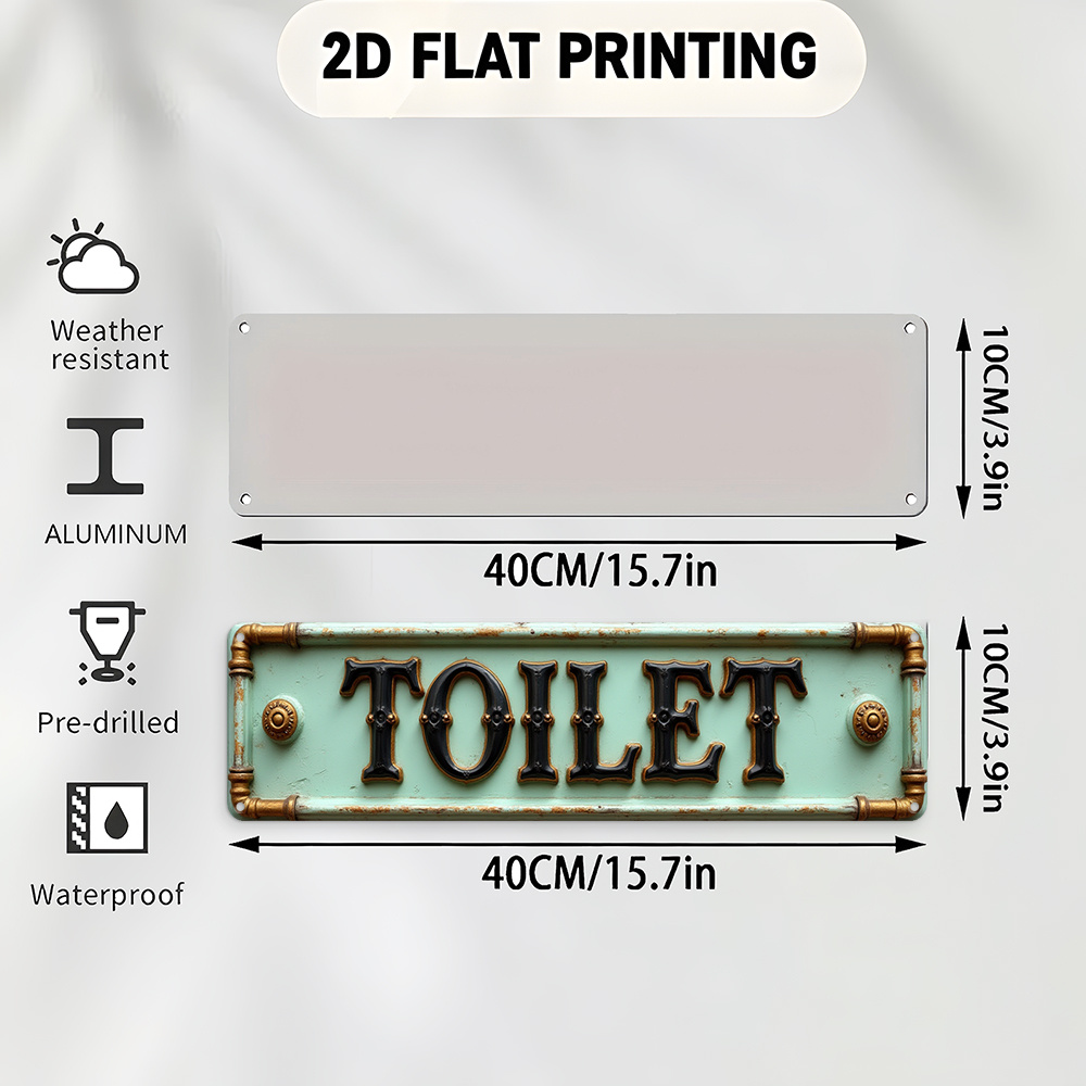 Tanda Toilet Vintage 2D Datar  - Embroidery Water ulasan dan harga