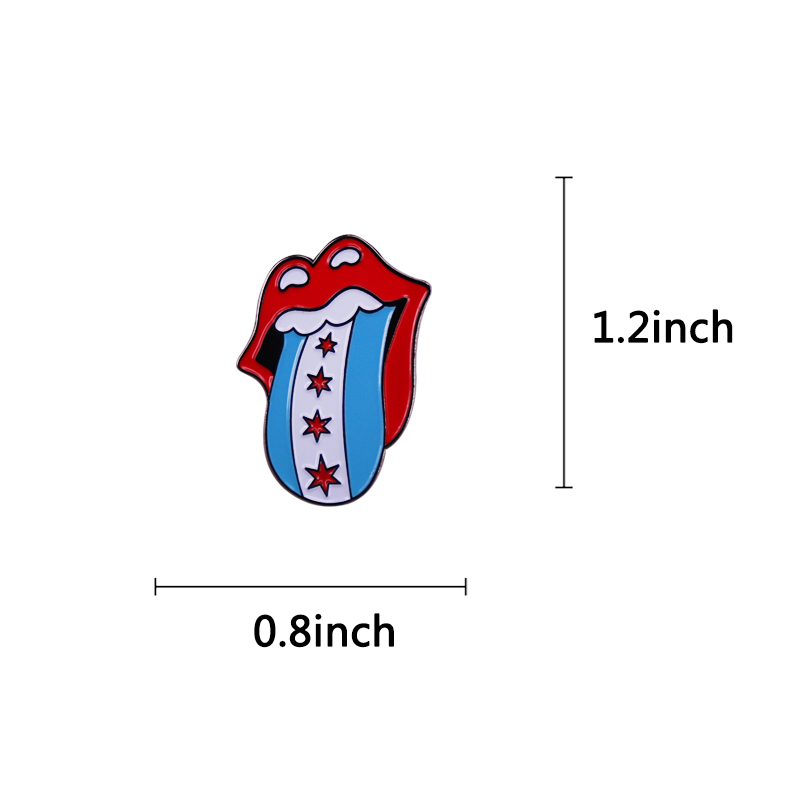 Perhiasan Dekorasi Ransel Lenc - Embroidery Lips ulasan dan harga